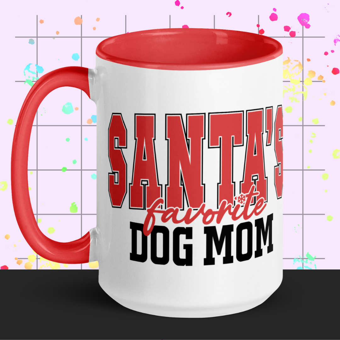 Santa's Favorite Dog Mom 15oz Mug