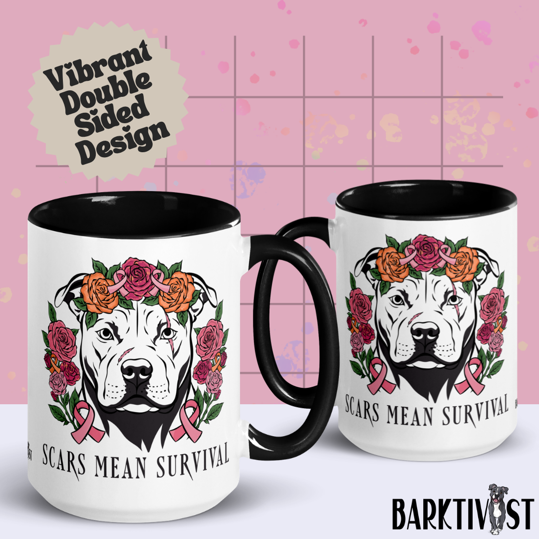 Scars Mean Survival 15oz Ceramic Color Mug