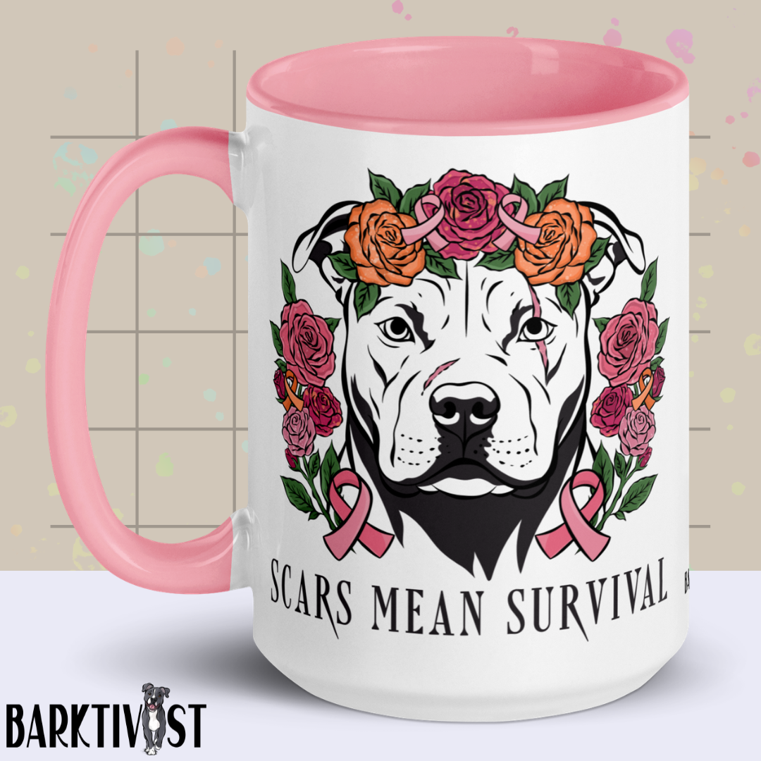 Scars Mean Survival 15oz Ceramic Color Mug