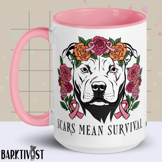 Scars Mean Survival 15oz Ceramic Color Mug