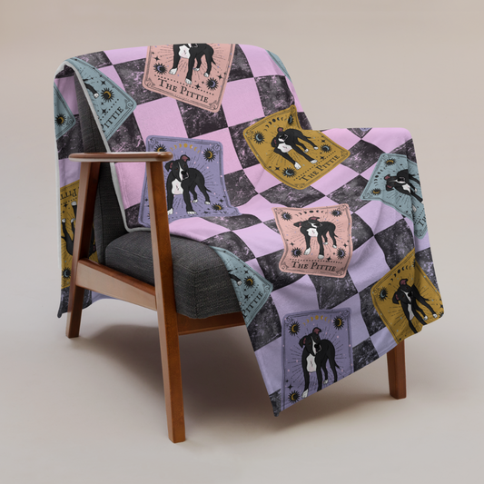 The Pittie Tarot Card Throw Blanket