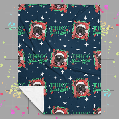 Thicc Like Saint Nick Throw Blanket