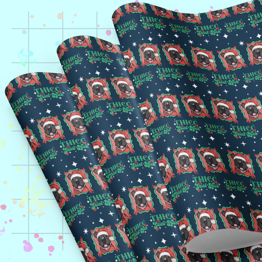 Thicc Like Saint Nick Wrapping Paper Sheets