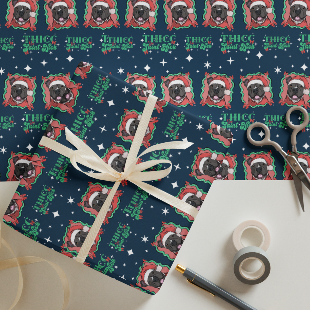 Thicc Like Saint Nick Wrapping Paper Sheets