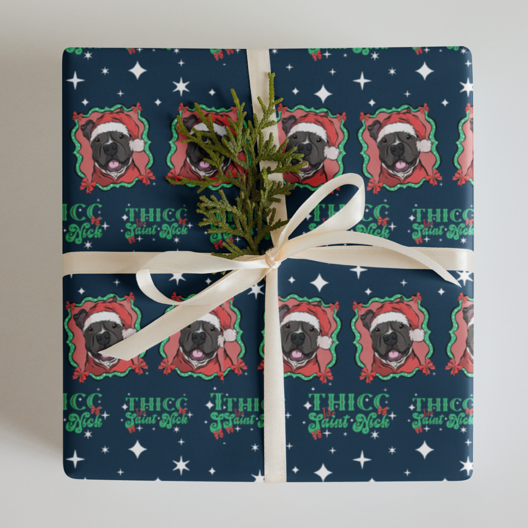 Thicc Like Saint Nick Wrapping Paper Sheets