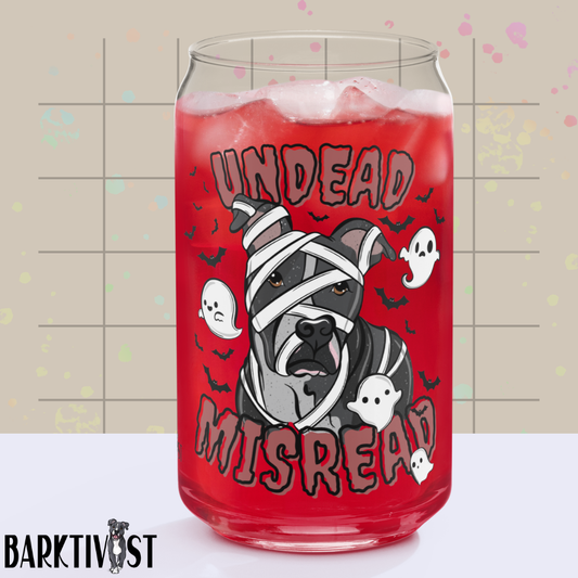 Undead & Misread Glass w/Lid & Straw