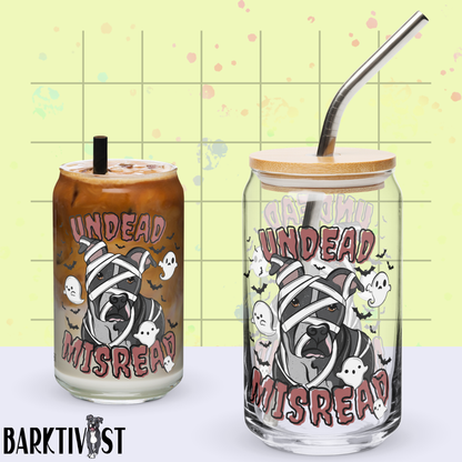 Undead & Misread Glass w/Lid & Straw