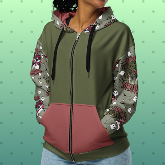Printed Unisex Zip Up Hoodie - Various Patterns