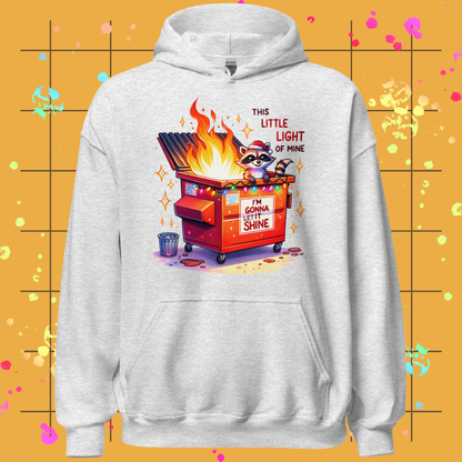Raccoon, This Little Light of Mine Unisex Hoodie