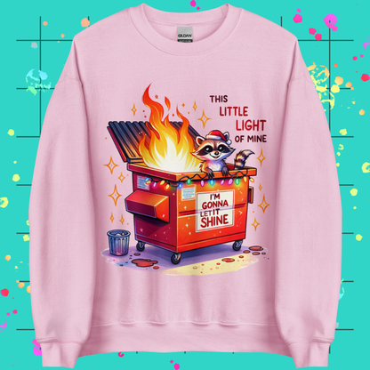 Raccoon, This Little Light of Mine Unisex Sweatshirt