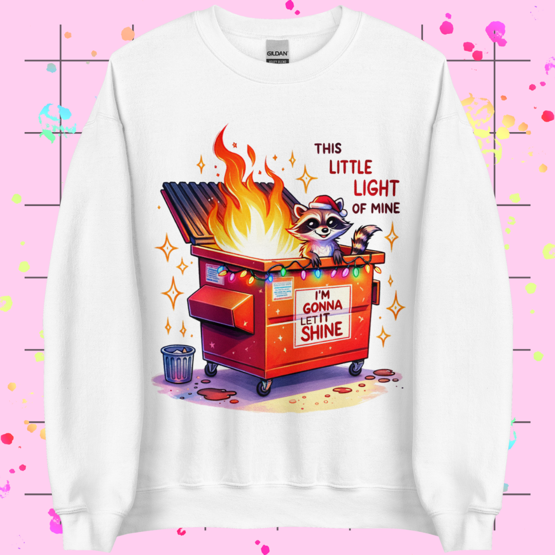 Raccoon, This Little Light of Mine Unisex Sweatshirt