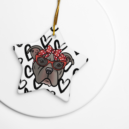 Barkspoke Ceramic Ornament